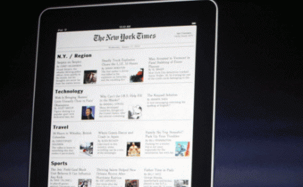 Le New York Times sur iPad.... (Photo Reuters)