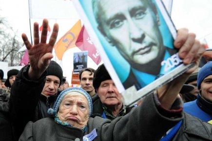 Une Russe ne veut pas de Vladimir Poutine... (Photo AFP)