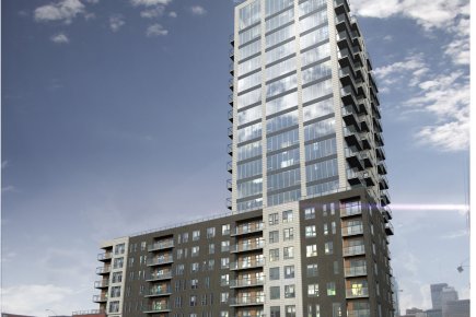 Griffintown: des prix encore abordables Le Griffix sera construit à l'intersection des rues... (Illustration: Investissement Luc Poirier)