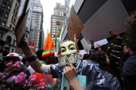 Le 17 septembre, Occupy Wall Street (OWS), qui... (Photo: AFP)