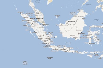 Un séisme de 7,3 frappe au large de l'Indonésie Une alerte au tsunami a été lancée par... (Photo: Google Maps (capture d'écran))