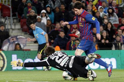 Lionel Messi a marqué trois fois face à... (Photo: Reuters)