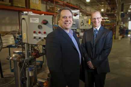 Sonitec-Vortisand: le secret est dans le tourbillon L'entreprise Sonitec-Vortisant dirigée par Marco Bosisio et fondée... (Photo André Pichette, La Presse)