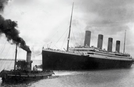 Le Titanic au départ de Southampton.... (Photo AFP)