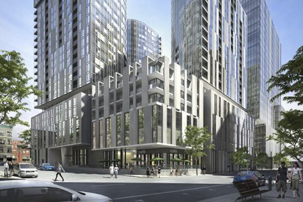 Montréal, en perpétuelle évolution Le projet Place University St-Jacques, à l'angle des... (Illustration fournie par Béïque, Legault, Thuot Architectes.)