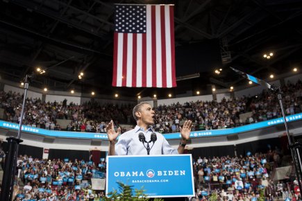 Barack Obama a lancé sa campagne en Ohio,... (Photo Brendan Smialowski, AFP)