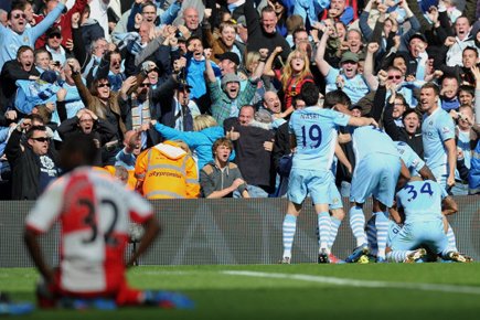 Manchester City a remporté le match grâce à... (Photo: AFP)