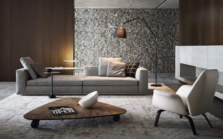 Le chic façon Mad Men Ce canapé Powell, dessiné par Rodolfo Dordoni pour... (Photo fournie par Minotti)