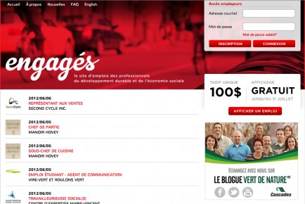 Développement durable: un site d'emplois voit le jour Hugues Chandonnet, concepteur des #mardiDD, et son équipe...