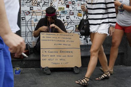 Taux de chômage record dans la zone euro L'Espagne voit encore son niveau augmenter en... (Photo: Reuters)