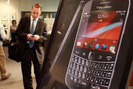 L'action de RIM fait du rattrapage à New York Le nouveau logiciel de RIM, BlackBerry 10, sera... (Photo Dave Chidley, La Presse Canadienne)
