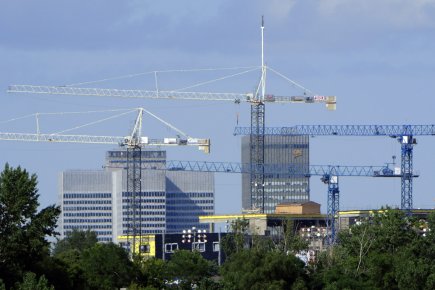 Le Festival des grues de Montréal Les 188 chantiers immobiliers en cours de réalisation... (Photo Bernard Brault, La Presse)