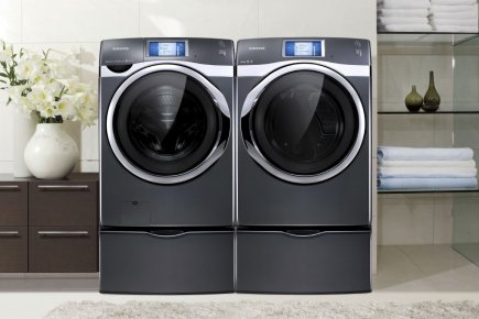 Bip... le lavage est terminé! La laveuse et la sécheuse wi-fi de Samsung... (Photo fournie par Samsung Canada)