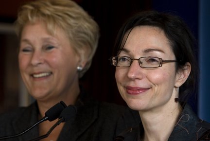 Les candidats de l'équipe économique du gouvernement Marois Martine Ouellet, réélue dans Vachon, est ingénieure et... (PHOTO ROBERT SKINNER, LA PRESSE)