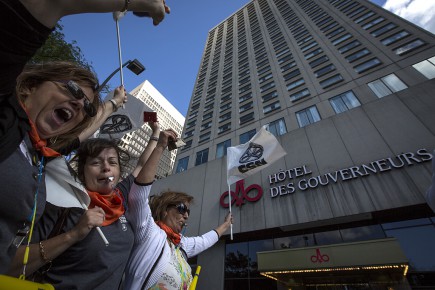 Négociation dans l'hôtellerie: quatre ententes de principe Les 175 employés de l'hôtel Gouverneur Place Dupuis... (Photo: Olivier PontBriand, La Presse)