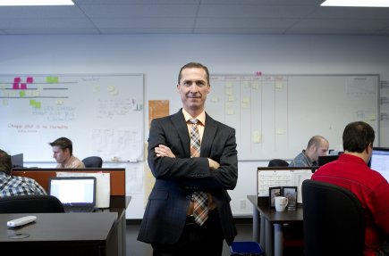 La solution Med-GPS s'implante dans les hôpitaux Daniel Handfield, président et directeur général de MédiaMed... (Photo Marco Campanozzi, La Presse)