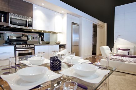 Microappartements: Montréal au diapason des grandes villes du monde Ce condo-témoin du M9 phase 3, construit à... (Photo fournie par DevMcGill)