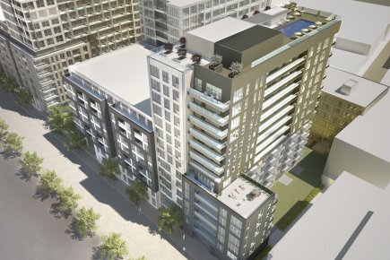 Vie de quartier à l'européenne Voici un aperçu préliminaire du futur complexe 21e... (Illustration fournie par Prével)
