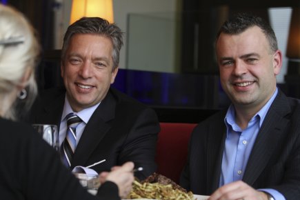 Pacini et Commensal: le pari de l'expansion Pierre Marc Tremblay (à gauche), PDG de Convivia,... (Photo Stéphane Champagne, La Presse Affaires)