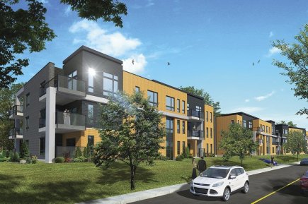 C'est un départ pour Rea Condos urbains Les immeubles du projet Rea Condis urbains compteront... (Illustration fournie par Habitations Rea)