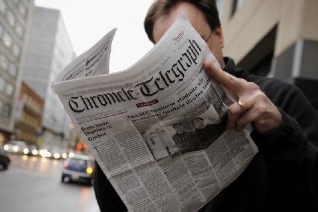 Le Quebec Chronicle Telegraph victime de son idéologie traditionaliste Bien que les conditions d'utilisation du Chronicle Telegraph... (Le Soleil, Patrice Laroche)