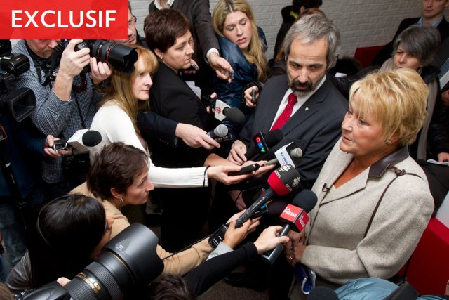 Sondage: Marois n'est pas au bout de ses peines De passage à l'Université de Montréal, lundi, pour... (Photo: Robert Skinner, La Presse)
