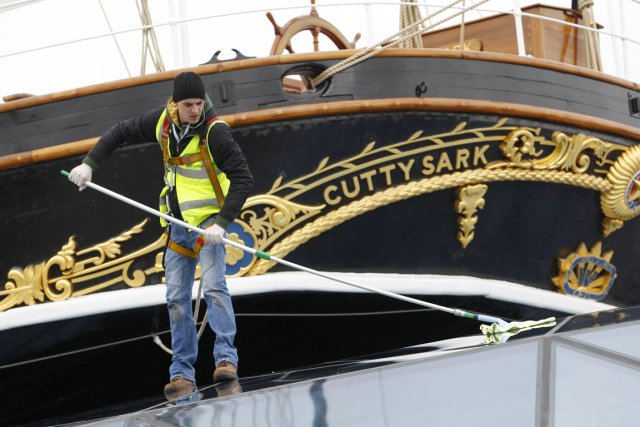 Elizabeth II à bord du Cutty Sark