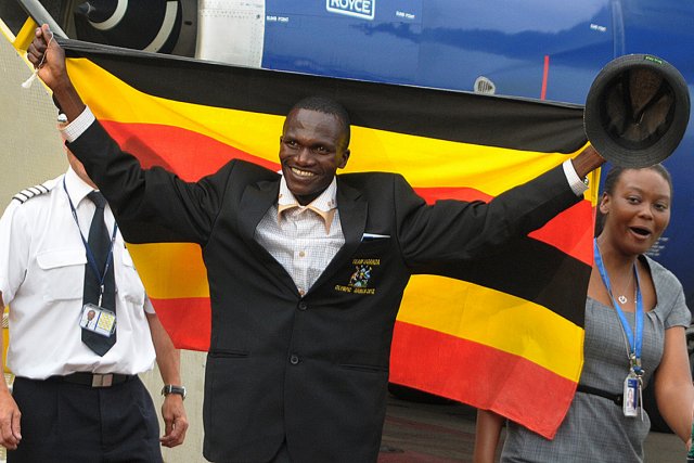 Stephen Kiprotich a donné à l'Ouganda sa première... (Photo : Isaac Kasamani, AFP)