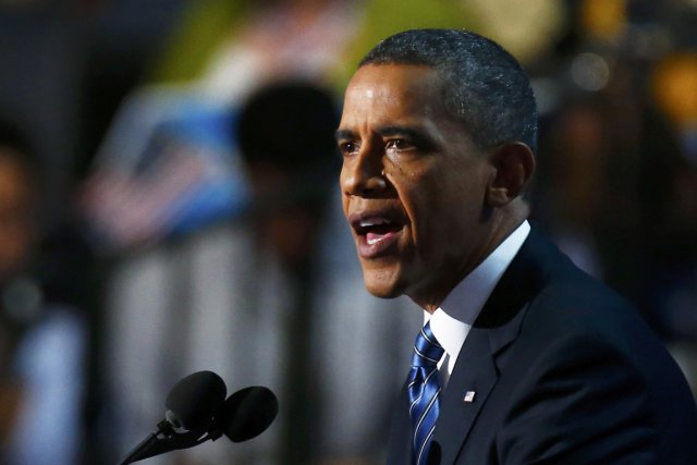 Obama lors de son discours, jeudi soir.... (Photo Reuters)