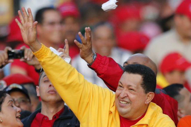 Le président sortant du Venezuela Hugo Chavez.... (Photo Jorge Silva, Reuters)