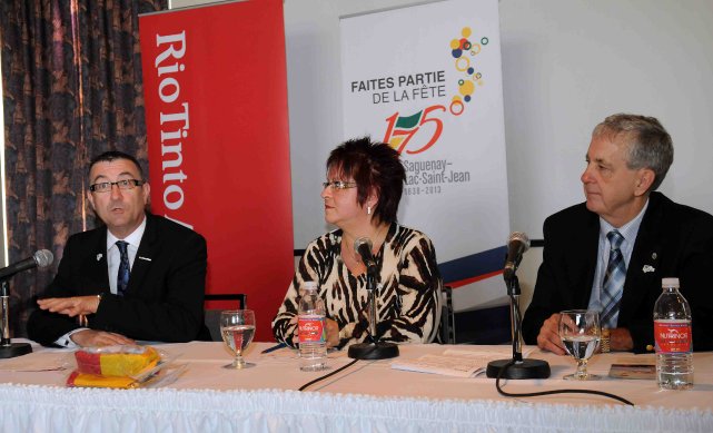Rio Tinto Alcan présentateur officiel des Fêtes du 175e Étienne Jacques, chef des opérations Métal primaire Amérique... ((Photo Rocket Lavoie))