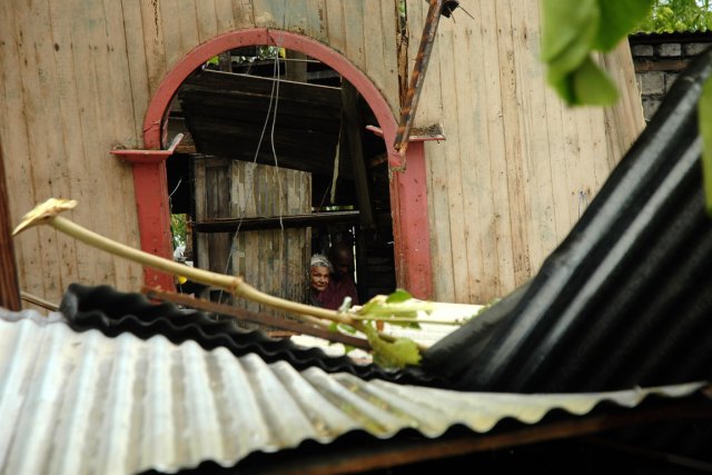 Une maison cubaine ravagée par le passage de... (Photo AFP)