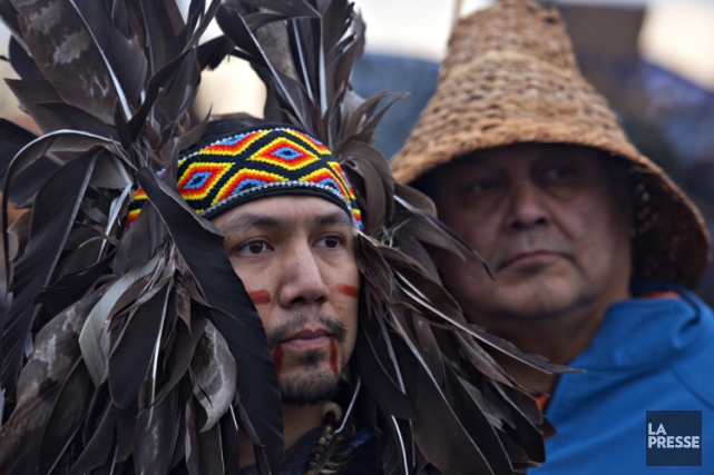 Flou dans les finances d'Attawapiskat Une manifestation a eu lieu samedi à Surrey,... (Photo: Reuters)