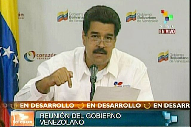 Le vice-président vénézuélien Nicolas Maduro.... (IMAGE AFP/TELESUR)