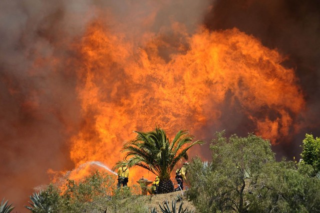 La cause de l'incendie, qui a éclaté mercredi,... (Photo : Gene Blevins, archives Reuters)