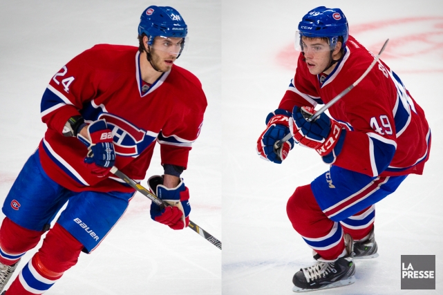 Jarred Tinordi et Michaël Bournival... (Photos André Pichette, La Presse)