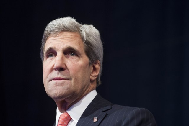 Le secrétaire d'Etat américain, John Kerry.... (PHOTO JIM WATSON, AFP)