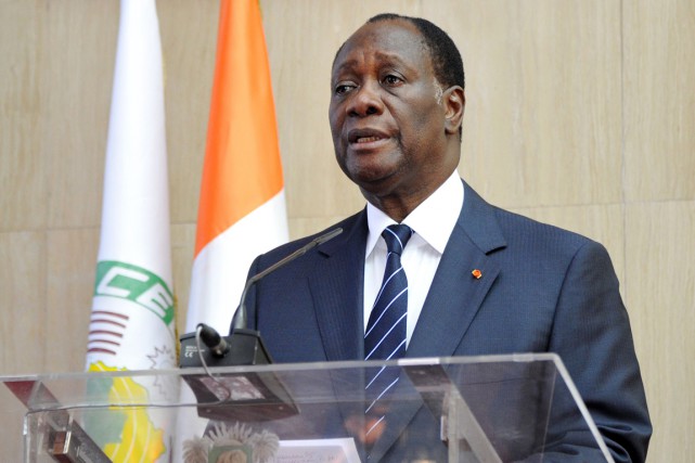Le chef de l'État ivoirien, Alassane Ouattara.... (PHTO SIA KAMBOU, ARCHIVES AGENCE FRANCE PRESSE)