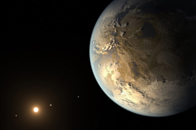 Découverte de la 1re exoplanète habitable de même taille que la Terre Kepler-186f se trouve dans un système stellaire à... (PHOTO NASA AMES, SETI INSTITUTE, JPL-C, AP)