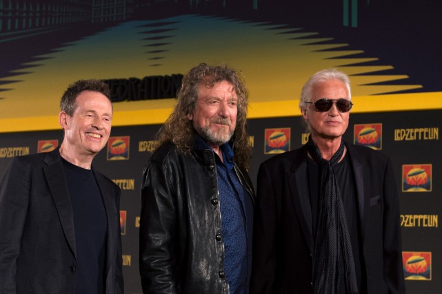 John Paul Jones, Robert Plant et Jimmy Page... (PHOTO ARCHIVES AFP)