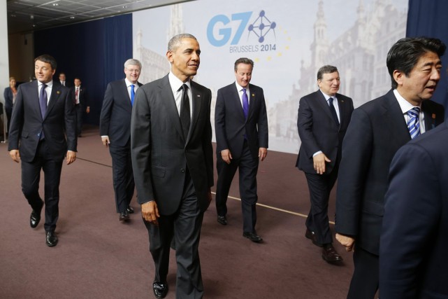 Face à la Russie, le G7 veut faire de la sécurité énergétique une priorité «La crise en Ukraine montre clairement que la... (PHOTO CHARLES DHARAPAK, AP)
