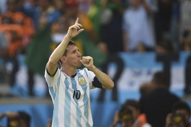 Lionel Messi... (PHOTO PEDRO UGARTE, AFP)