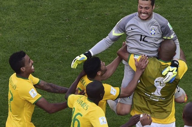 Le Brésil sera opposé au vainqueur du match... (PHOTO FRANCOIS XAVIER MARIT, AFP)