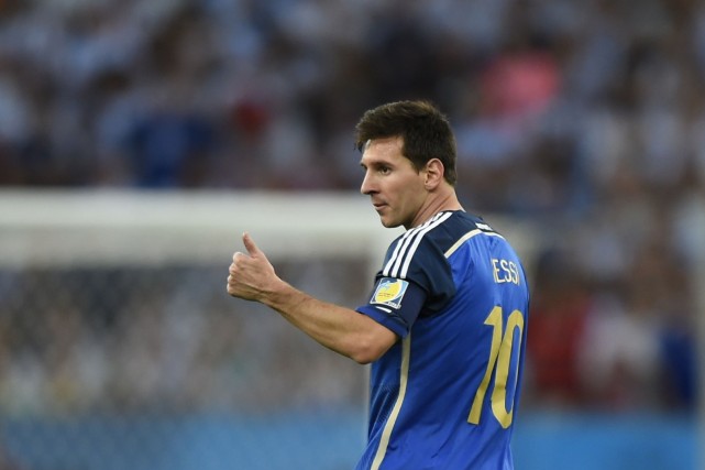 Lionel Messi, capitaine de l'équipe d'Argentine... (Photo FABRICE COFFRINI, AFP)