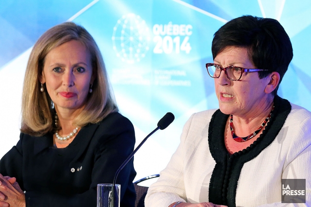 Sommet des coopératives: les actions concrètes mises en lumière Pour Monique F. Leroux, présidente du Mouvement Desjardins,... (Photo Normand Huberdeau/NH Photographes)