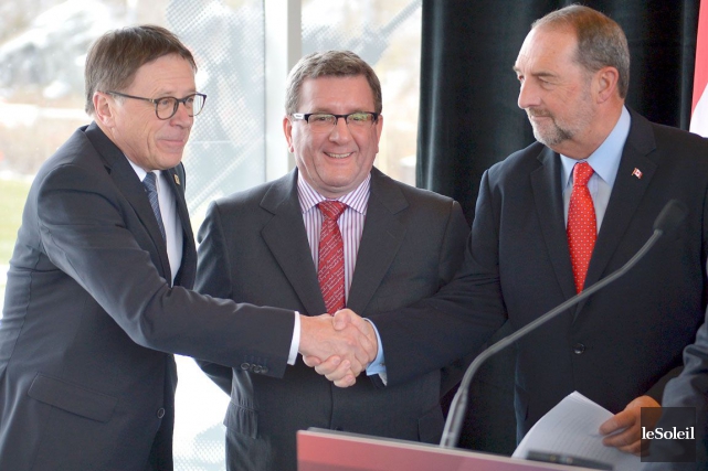 Pont de Québec: les élus persistent malgré le refus du CN Vendredi, le maire de Lévis, Gilles Lehouillier, le... (Le Soleil, Yan Doublet)