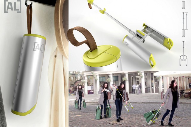 Concours de design Alcoa: l'alu à pied, à vélo, en avion... Brio Innovation a métamorphosé le cabas à roulettes... (Photo fournie par Alcoa)