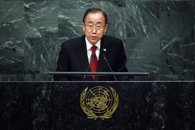 Ban Ki-moon exhorte l'Europe à «faire plus» pour les réfugiés Tout en reconnaissant que la crise migratoire en... (PHOTO TIMOTHY A. CLARY, AFP)