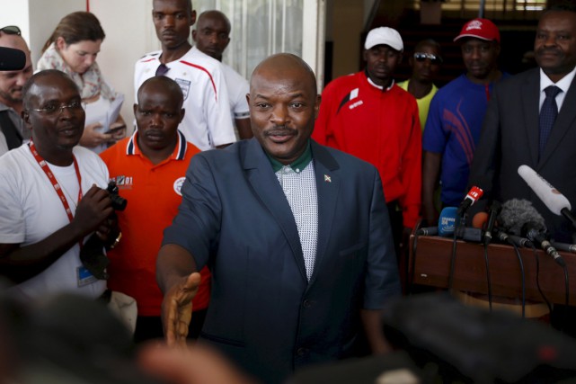 Le Conseil de sécurité au Burundi pour tenter d'éviter le pire Le président Pierre Nkurunziza à Bujumbura, le 17... (PHOTO GORAN TOMASEVIC, ARCHIVES REUTERS)