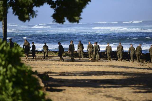 Hawaï: les douze Marines portés disparus sont morts Les Marines forment le corps expéditionnaire de l'armée... (PHOTO REUTERS)